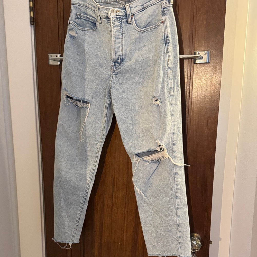 Old Navy Sky High Straight Light Blue Jeans